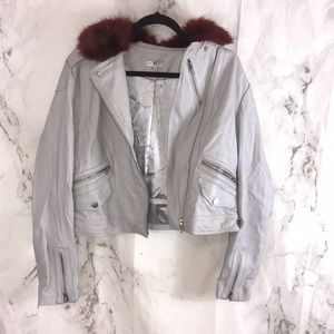 Samantha sipos good vibes faux fur leather jacket (CLOS)